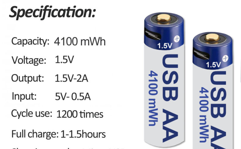 Rechargeable USB AA Batteries